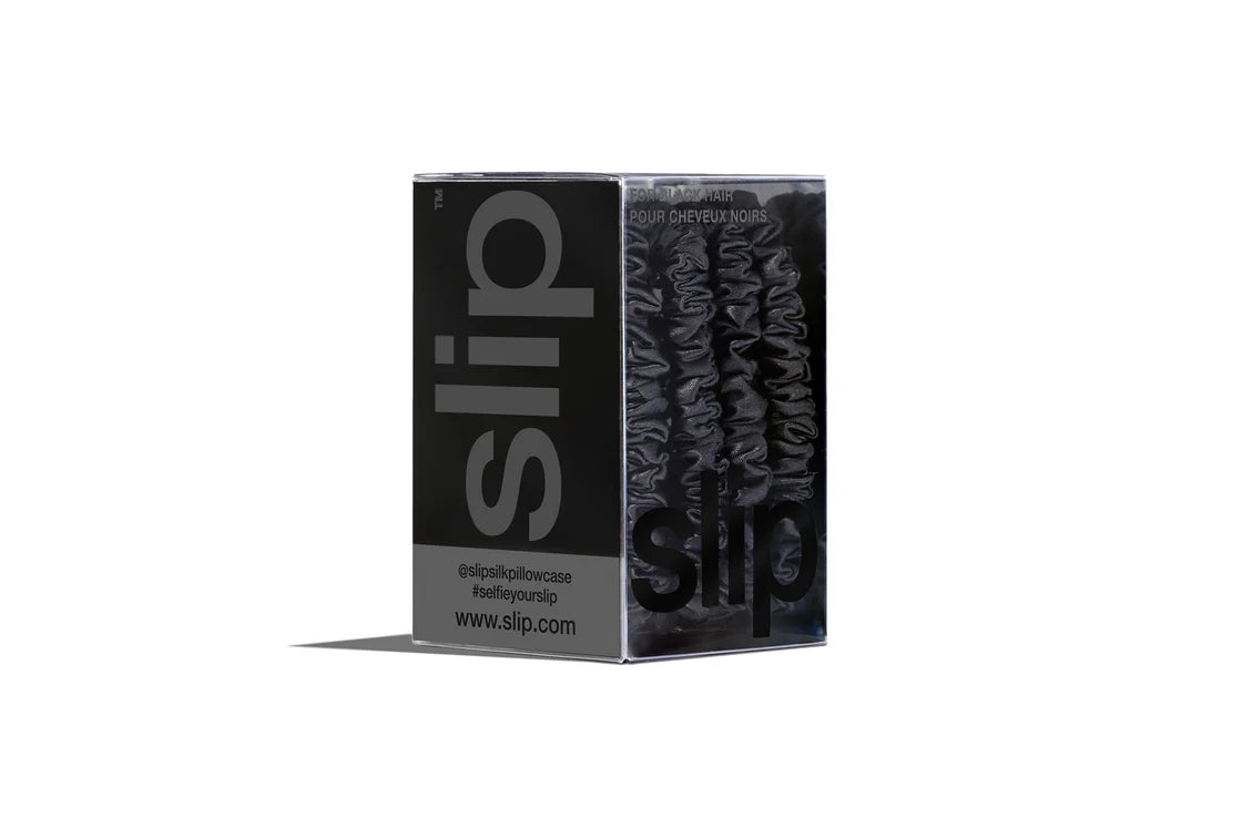 Slip Back To Basics Black Skinny Scrunchies