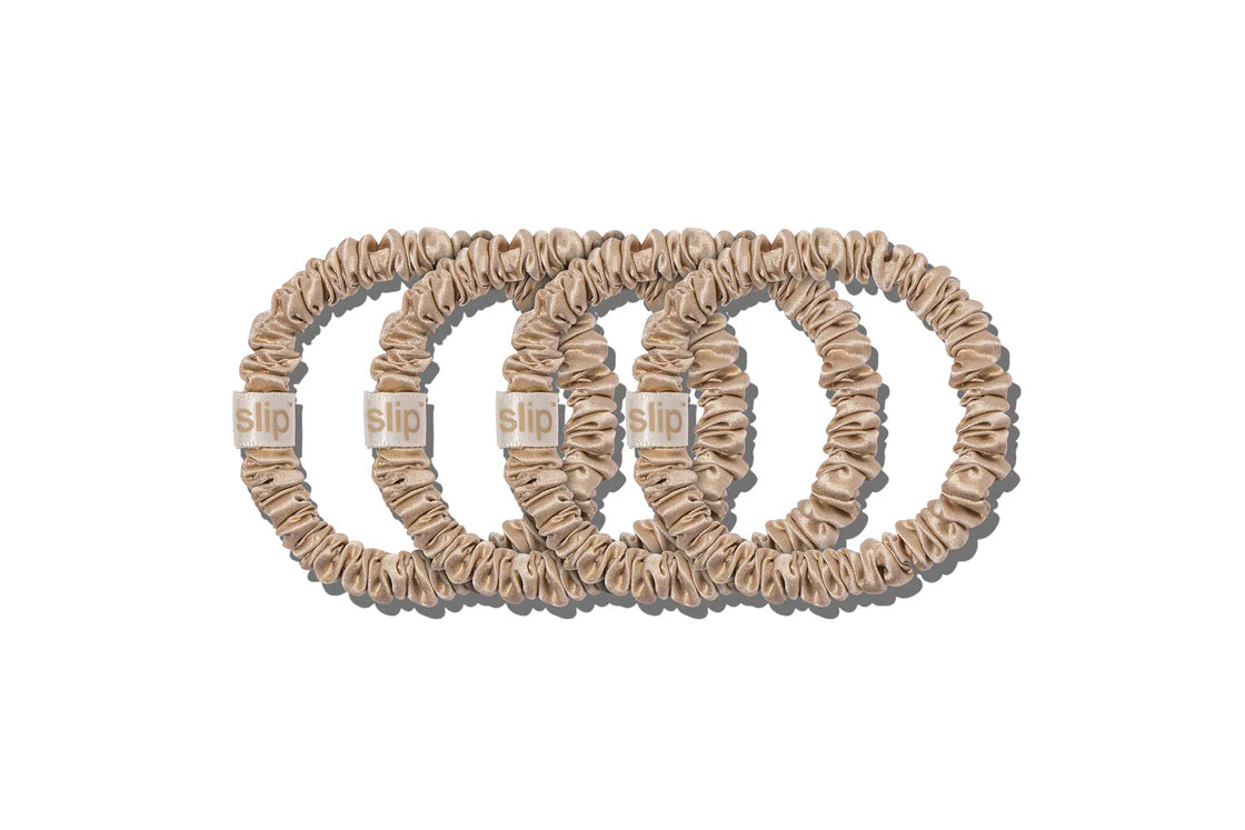 Slip Back To Basics Blonde Skinny Scrunchies