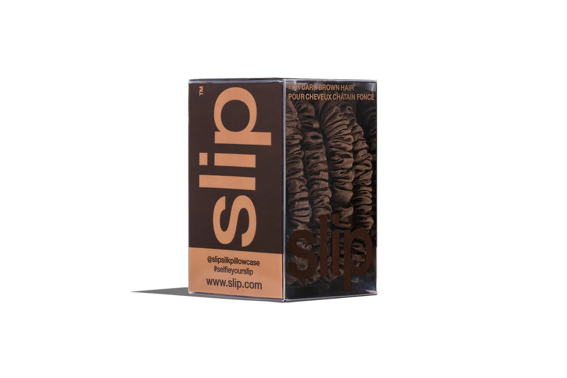 Slip Back To Basics Dark Brown Skinny Scrunchies