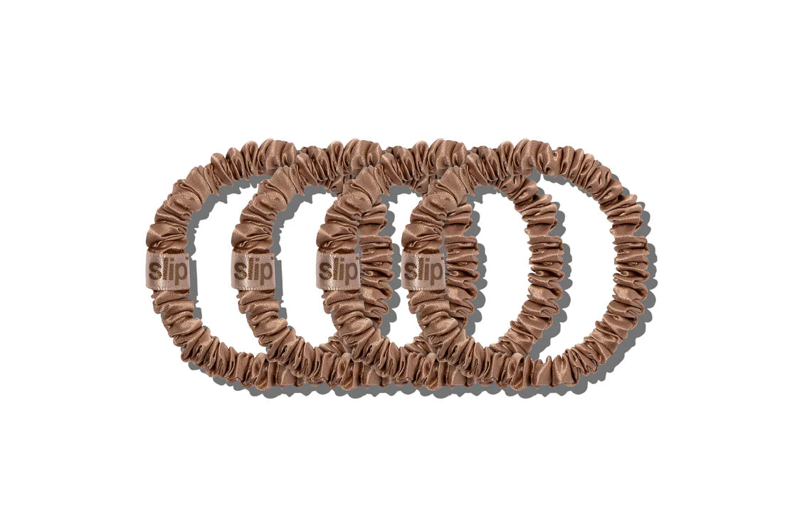 Slip Back To Basics Light Brown Skinny Scrunchies
