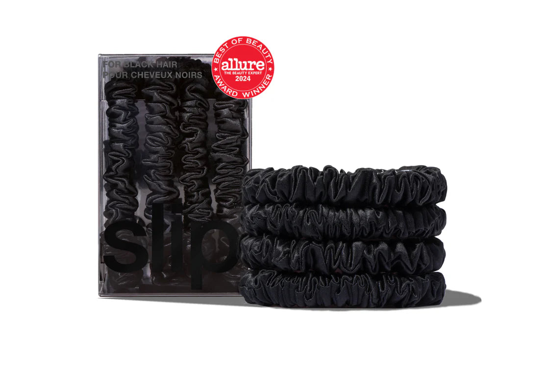 Slip Back To Basics Black Skinny Scrunchies