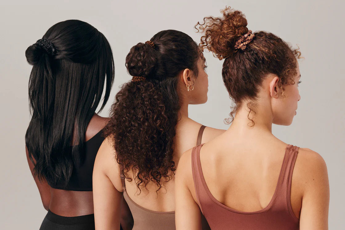 Slip Back To Basics Black Skinny Scrunchies