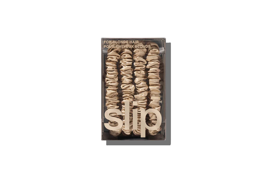 Slip Back To Basics Blonde Skinny Scrunchies