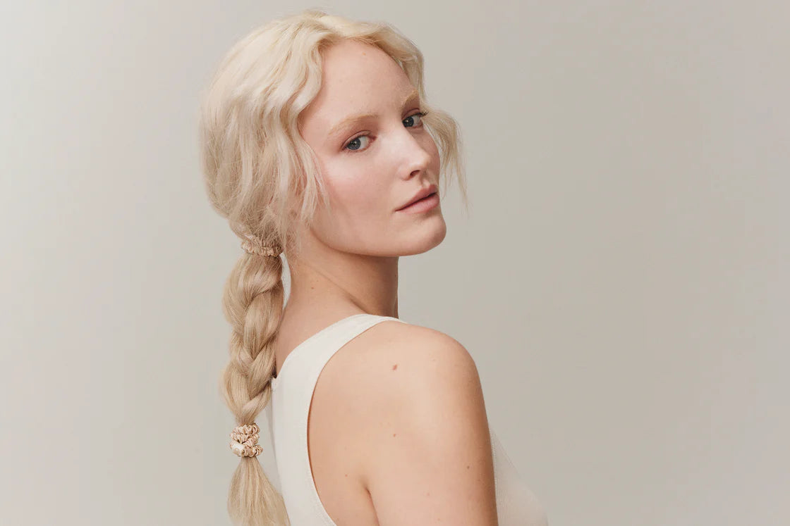 Slip Back To Basics Blonde Skinny Scrunchies