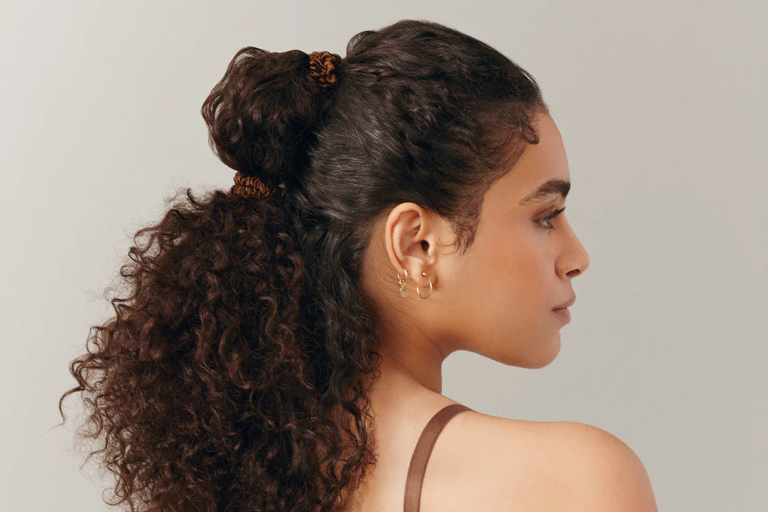Slip Back To Basics Dark Brown Skinny Scrunchies